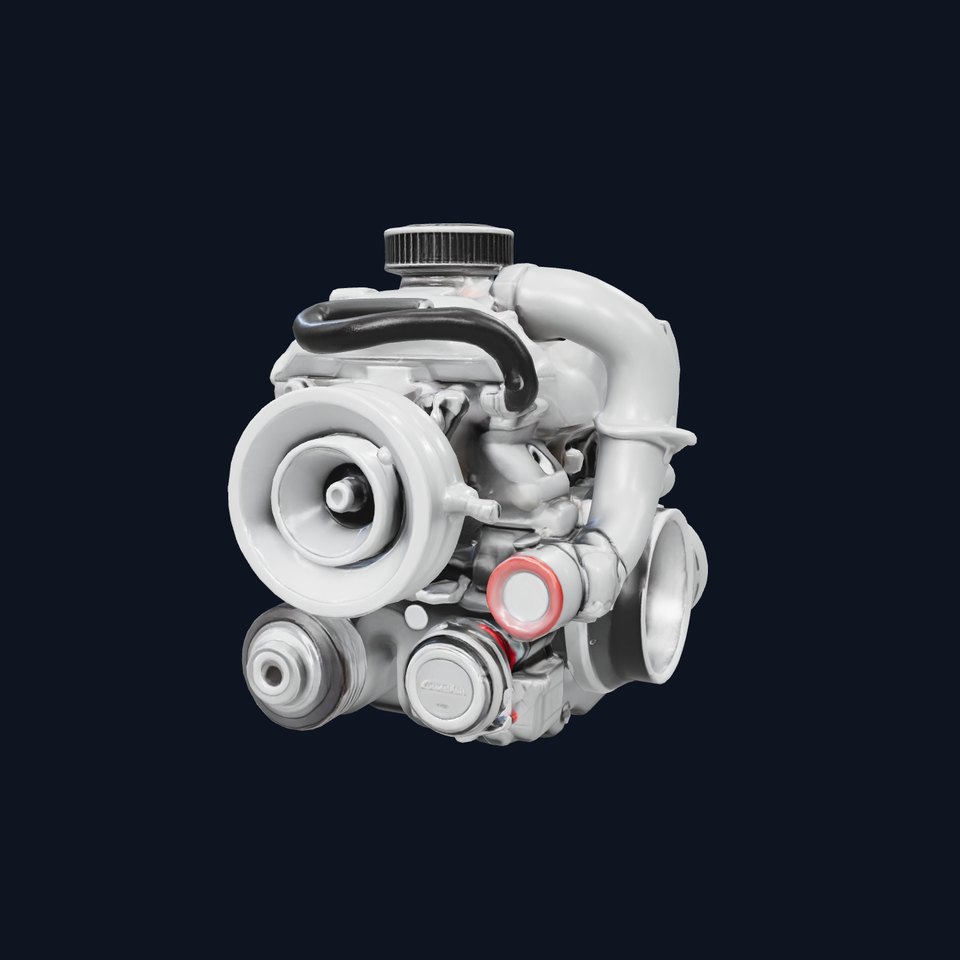 Turbocharged Inline-4 Engine Compact Design model pack